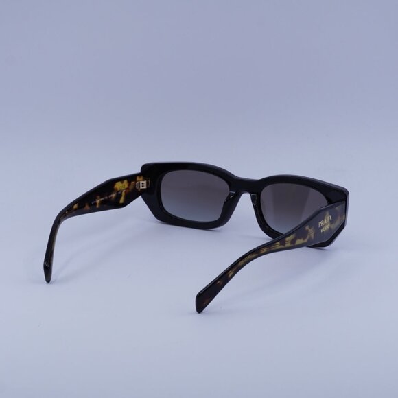 Prada PRB05S 3890A7 Sunglasses Black Rectangle Frame, Grey Gradient Lenses